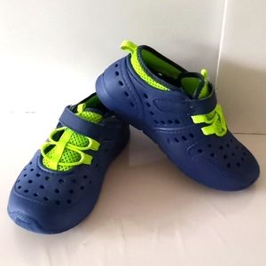 COPY - Smart Fit Boys Clogs - Size 10 - Navy Blue with Neon Green